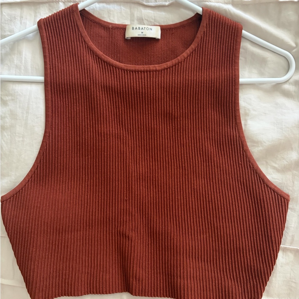 Babaton Sculpt Knit High Neck Tank Top